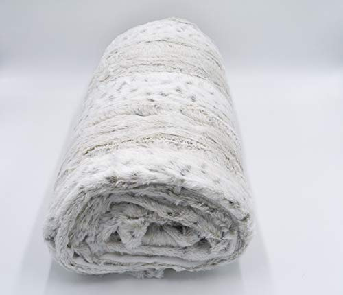 Lex's Linens Opulence Premium Kunstfell-Überwurf, Schneeleopard, 130 x 180 cm