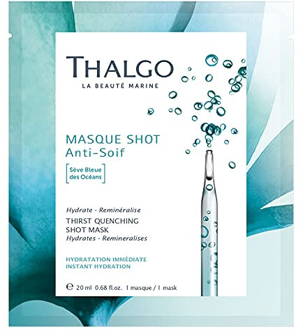 THALGO Feuchtigkeitsspendende Effekt-Maske mit Hyaluronsäure für einen sofortigen, aufpolsternden und glättenden Effekt, Weiß
