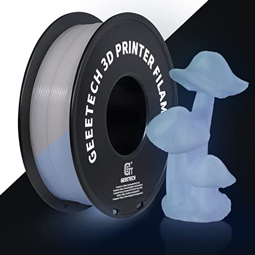 GEEETECH PLA Filament 1.75mm, Glows Weiß in the Dark, 3D Drucker Filament 1kg Spool