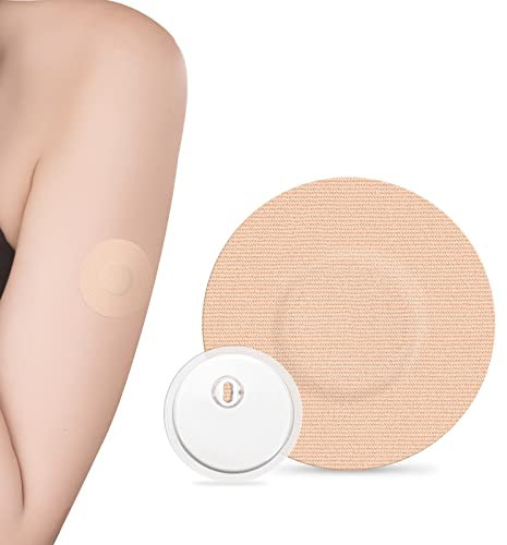 funpatch 30stück Freestyle Libre 3 Pflaster Wasserfest Sensoren Fixierpflastern Selbstklebend Fixierung Hautfreundlich CGM Fixiertape, beige