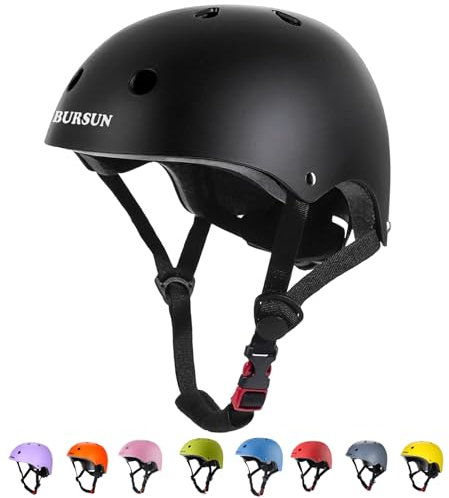 BURSUN Kinder Fahrradhelm Kinderhelm Skaterhelm für Alter 2-16 Jahre Jungen Mädchen, Kinderhelm für Fahrrad Roller Skateboard Scooter Roller Skating