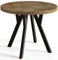 AlpiMeble Table de salle à manger ronde OVO - Table extensible - Diamètre : 100 cm à 200 cm - Table de salon - Couleur : LEFAKS, avec pieds en bois de couleur noire