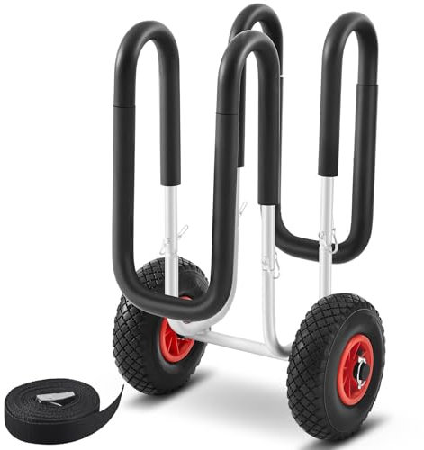 DaisyInner Summer Surfboard Transportwagen mit luftlosen Rädern, Single Up SUP Carrier Trolley Luftfahrt Aluminium Stand Up Paddle Board Cart für Paddleboard Surfboard