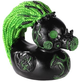 lasuroa Gothic-Satanic-Ente aus Kunstharz, Schwarze Satansente aus Kunstharz Enten aus Kunstharz Neuartige Rock-Ente Entenstatue aus Kunstharz als Geschenk Heim- und Schlafzimmerdekor