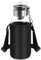 Amexo Bottiglia d'acqua da 1 Litro, Trasparente Bottiglia d'acqua in Vetro Borosilicato, Borraccia con Filtro in Acciaio Inos, Borraccia da Campeggio con Protezione per Bottiglia d'acqua