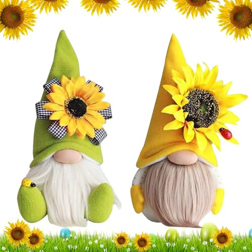 Ostern Wichtel Puppen, 2 Stück Frühlingdeko Wichtel Figuren, Ostern Plüsch Zwerg, Schwedische Wichtel Dolls, Frühling Gesichtslose Puppe Zwerg, für Ostern und Frühling Urlaub Dekoration (M2)