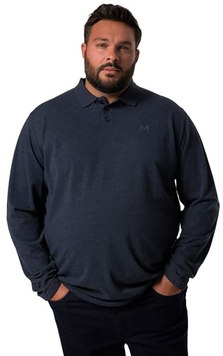 Men Plus Men+ Poloshirt, Basic, piqué, Langarm, bis 8 XL Polo a Maniche Lunghe Uomo