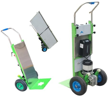 zhyunvd Carro Eléctrico para Subir Escaleras,Salvaescaleras Portátil,Carretilla Mano Eléctrica,Carga Segura 300 Kg/662 Lbs,Pesado Carrito De Mano para Subir Escaleras A,48V48a