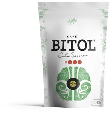 BITOL #3 Café Especialidad Cuba Serrano 100% Arábica | Café en Grano de Altura Sabor Chocolate, Jazmín, Vainilla | Tueste Natural, Cuerpo Sedoso, Baja Acidez | Ideal Espresso Cafetera Italiana | 500g