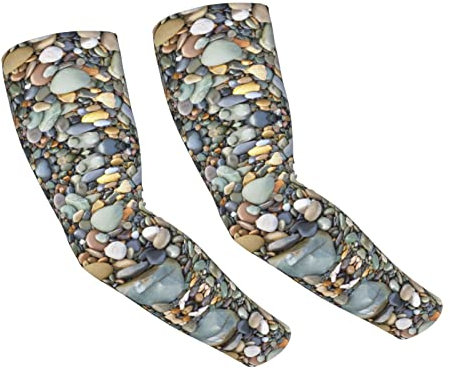 KIROJA Manchons de refroidissement en pierre de galet pour homme et femme, Noir , taille unique