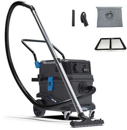 Güde Pro 30 våt- torrdammsugare – 230 volt 1 800 watt, 23 kilopascal dämpning, 30 liter tygklass L, AGW över 1 milligram per kubikmeter, med sugslang, teleskoprör i rostfritt stål och