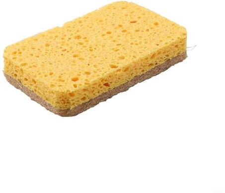 Biologiskt nedbrytbar disksvamp, skrubbsvamp för kök och porslin, komposterbar, 8 eller 20 pack, gul (B)