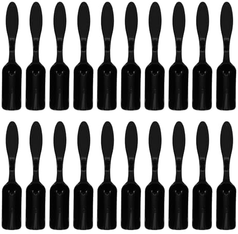 SHINEOFI 20 Pezzi Set da 20 Pezzi Mini Vanghe da Giardino in Plastica Nera, Attrezzi Manuali Compatti per Piantare Fiori, Coltivazione e Trapianto di Piante Grasse, per Giardinaggio in Vaso