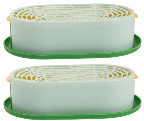 NIYANGLE Cassetta per Piantare Gatta da Interno 2 Pezzi, Kit Idroponico Fioriera per Gatti Senza Terra, Vaso per Coltivazione Gatta, Contenitore Nutriente per Animali Domestici