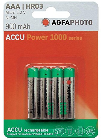 AgfaPhoto NiMH Akku Micro AAA 900 mAh 4er Pack