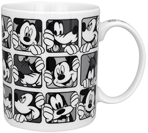 Disney Mickey Grid Mug, 12-Ounce, Set of 4