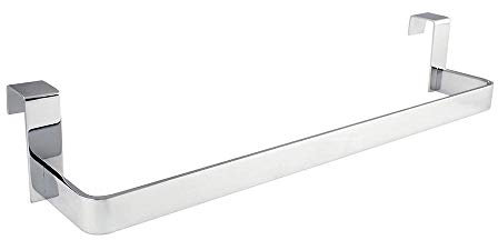 Kibath 321054 Toallero sin taladros para Mueble de baño. Fabricado en Acero INOX. Acabado Cromo Brillo. Largo 29cm. No Necesitas Hacer Agujeros