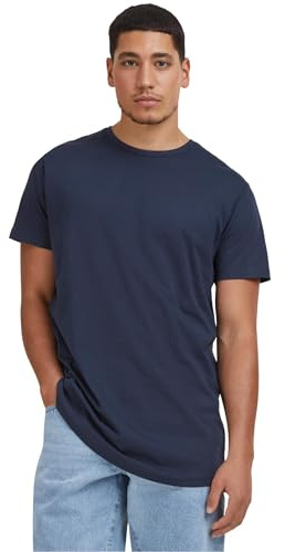 Urban Classics Herren Shaped Long Tee T-Shirt, Blau (navy), M