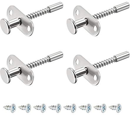 sourcing map Loquet poussoires Chargement ressort Acier inoxydable 7mm Tête 70mm Longueur totale 4pcs