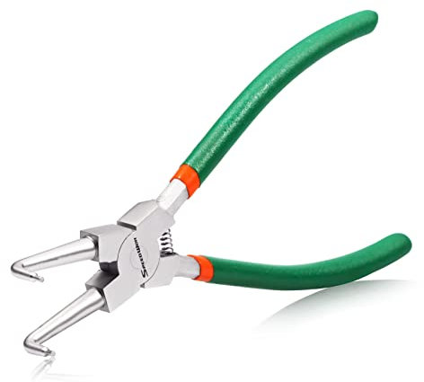 SPEEDWOX 9-Inch Internal Circlip Pliers Heavy Duty Precision Cir-Clip Retainer Ring Pliers Curved Jaw for Ring Remover Retaining