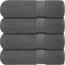 Infinitee Xclusives Bath Towels Set of 4 (70x140 cm) - 100% Cotton, Super Absorbent, Quick-Dry Towels for Bathroom, Spa, Gym & Hotel |Shadow Grey|