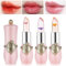 LOPHE Flower Jelly Lippenstift Set, 3 Stück Magic Temperature Farbwechsel Lippenbalsam Lipgloss, Langanhaltende Feuchtigkeitscreme Kristall Blumengelee Lippenstift Makeup Set (3PCS)