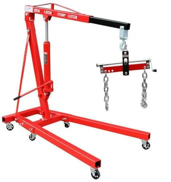 Gru idraulica Pieghevole per Sollevamento Motori 2000 kg + bilanciere