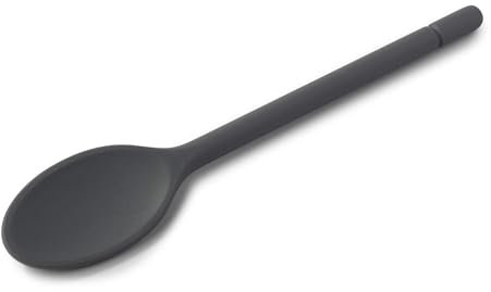 Zeal Silicone Nonstick Cooking Spoon, Perfect for Baking, Mixing and Stirring, 25cm Kitchen Spoon (Dark Grey)