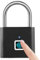 SPORWAY Bloqueo de huellas dactilares: candado de carga USB sin llave IP55 resistente al agua, candado pequeño con huella digital para gimnasio, oficina, hogar, jardín, armario (negro)