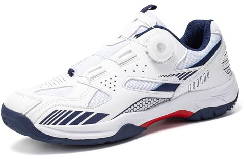 Sekiueo Badmintonskor Lättviktsbordtennis pickleballskor för män kvinnor All Court Sneakers Non-Marking Non-Slip,Blue,42 EU