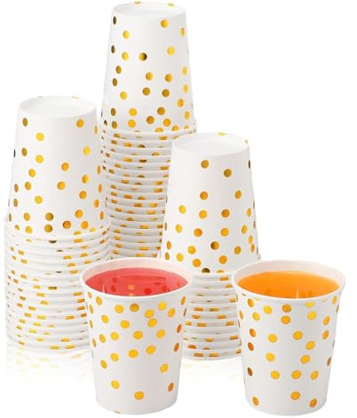 PISTISJACK 50 vasos de papel, vaso cafe de 250 ml, vasos desechables, biodegradables para fiestas, bodas, fiestas, café, té, bebidas calientes y frías