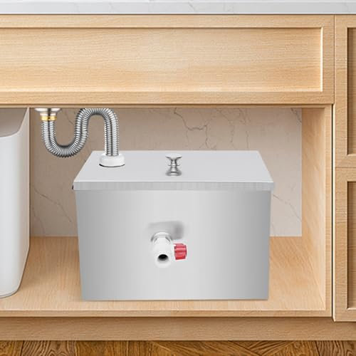 DSYOGX Séparateur de graisse commercial, 35 x 25 x 23 cm, filtre à huile et à eau, séparateur d'huile en acier inoxydable, pour différentes huiles émulsifiées avec huile et eau