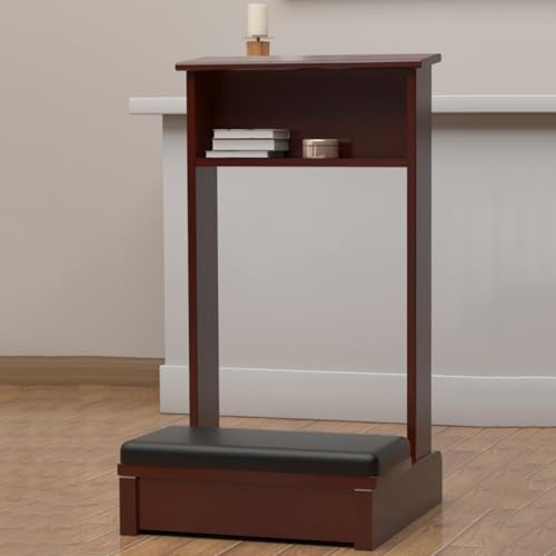 Panca da preghiera marrone inginocchiatoio – Comodo tavolo da preghiera inginocchiato per casa e chiesa, per meditazione e culto, design durevole