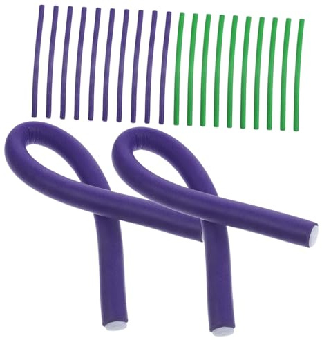 NIYANGLE 2paquets Bigoudis Flexibles sans Chaleur pour Cheveux Longs Bandes à Friser Mousse pour Boucles Naturelles