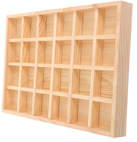 IMIKEYA Jewelry Rack Slots Bamboo Tray for Earrings Necklaces Jewelry Showcase Display Tray Organizer