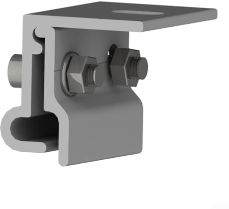 Morsetto solare in lega di alluminio con viti in acciaio inossidabile per il fissaggio sicuro del tetto dei pannelli solari su cuciture verticali e tetti in lamiera piegata (4 pezzi)