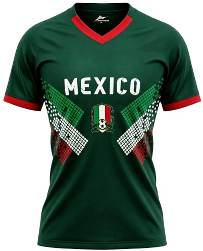 2026 W-M fotbollskopp damer tröja t-tröjor slim fit fanshirt kortärmad andas sport casual träning fotbollströja t-shirt jersey topp kvinnor fotbollströjor, Mexiko, XL