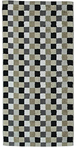 Cawö Duschtuch Lifestyle Karo 7047 kiesel - 37 Größe 70 x 140