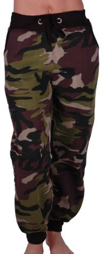 Eyecatch - Casual Military Army Camouflage Sports Gym Joggers Jogging Ladies Tracksuit Bottoms