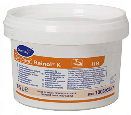 Diversey 100893857 Soft Care REINOL K, Handwaschpaste für mittlere bis starke Verschmutzungen, 0,5 L