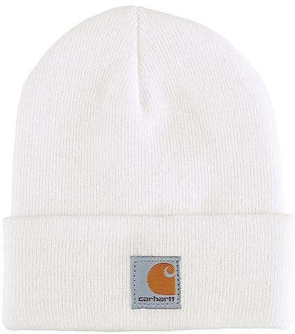 Carhartt Unisex Baby Knit Beanie Cuff Hat, Marshmallow (Toddler),One Size