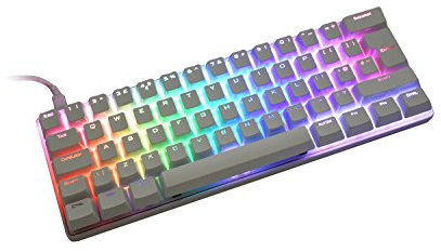Vortex VTG-6100W Pok3r White Case UK ISO Layout RGB Cherry MX Switch - Brown