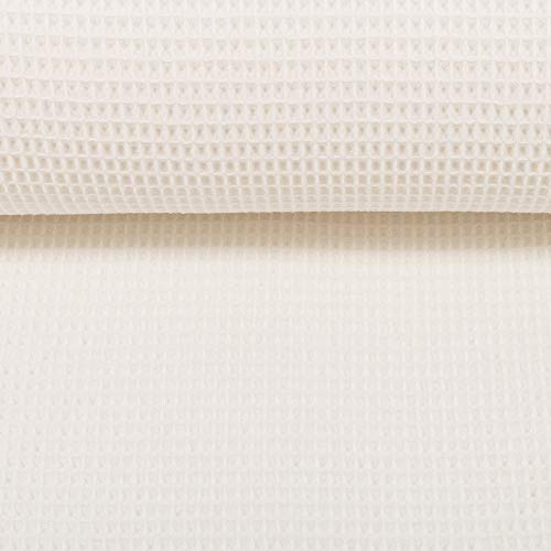 MAGAM-Stoffe Ella Waffel Stoff 100% Baumwollstoff Oeko-Tex Meterware 50cm (02. Natur)