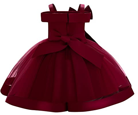 OBEEII BéBé Filles Été Mignon sans Manches Hors Épaule Robe Princesse Robe Robe De Soirée Robe d'anniversaire