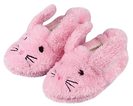 LACOFIA Pantuflas Peluche de Invierno para niña o niño Zapatillas de casa de Conejo