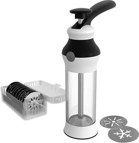 Reifier 14-Piece Cookie Press Set - Stainless Steel Disks & Storage Case - Heavy-Duty Design, RFCPG14SSC