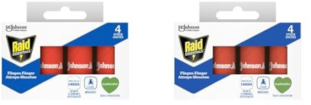 Raid (Paral) Fliegen-Fänger Classic, Klebefalle, Schutz vor fliegenden Insekten, 2er Pack (1 x 4 Stück)