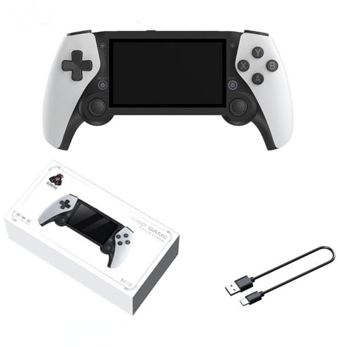 Console di gioco portatile retrò M25 - Nuovo lettore di giochi retrò con batteria da 3000 mAh Scheda TF 64G, schermo IPS HD da 4,3 pollici - Oltre 20.000 videogiochi classici supporta la connessione