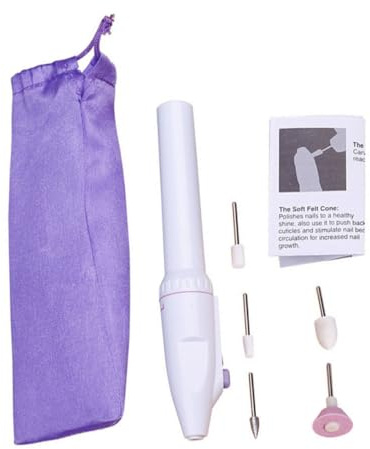 Mobestech Polisseuse Ongles Électrique Portable Multifonctionnelle USB Outil Manucure Ergonomique pour Polissage et Exfoliation des Ongles Mini Ponceuse Rechargeable