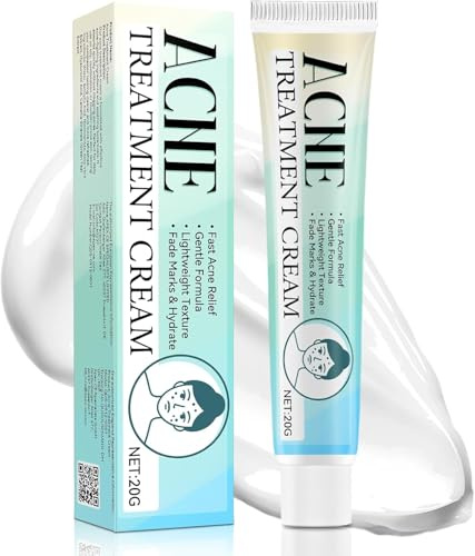Acne Treatment for Face, Acne Cream, Pimple Cream Suitable for All Skin, Blemish Care Cream for Face and Body, Gentle Daily Skin Care for Oily & Blemish-Prone Skin, Helps Improve Skin Appearance